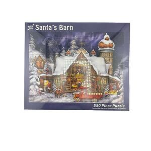 Santa's Barn by Tuula Burger 550 Piece Jigsaw Puzzle NIB